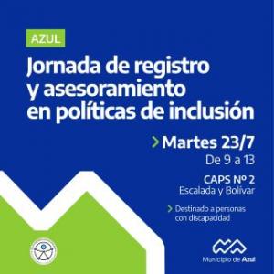 Jornadas de registro y asesoramiento en políticas de inclusión 